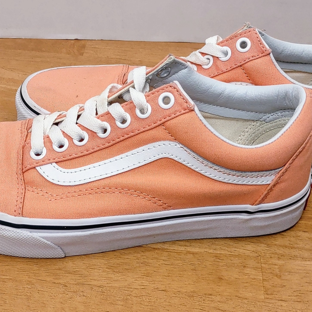 Vans Peach and White Sneakers - Picture 5 of 11